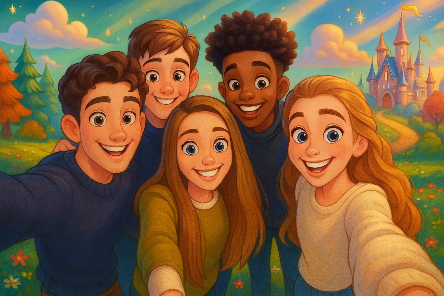 合照变童话场景