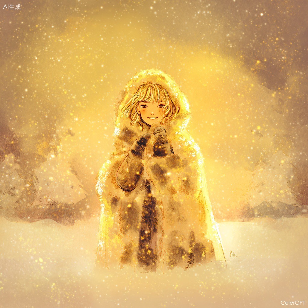 MJ 插画模板：毛茸茸斗篷 1/4