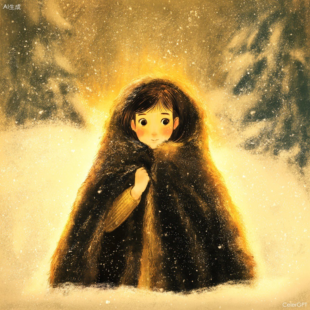 MJ 插画模板：毛茸茸斗篷 3/4