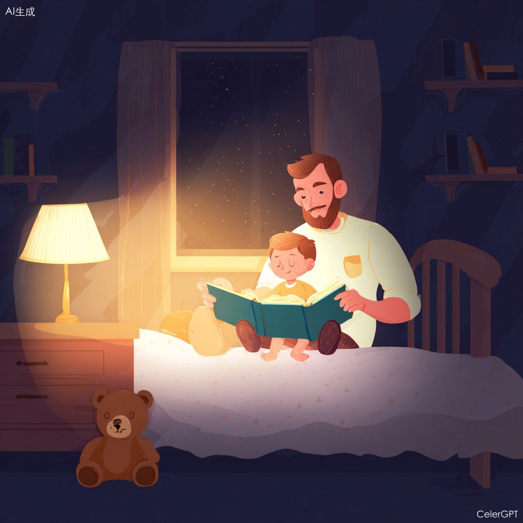 MJ 插画模板：睡前故事 2/4