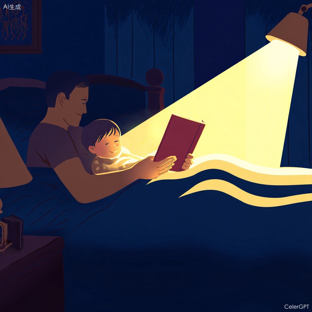 MJ 插画模板：睡前故事 3/4